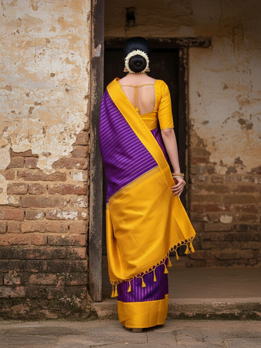 Urban Pallu Woven Design Silk Blend Traditional Saree