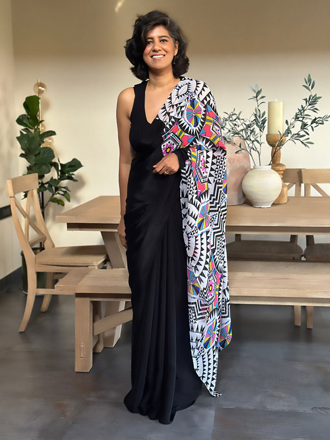 Urban Pallu Printed Poly Georgette Daily Saree