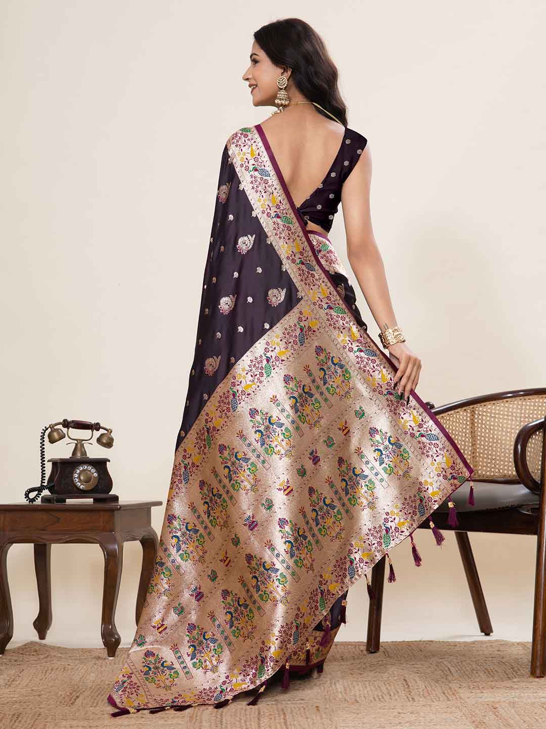 Urban Pallu Woven Design Silk Blend Party Saree