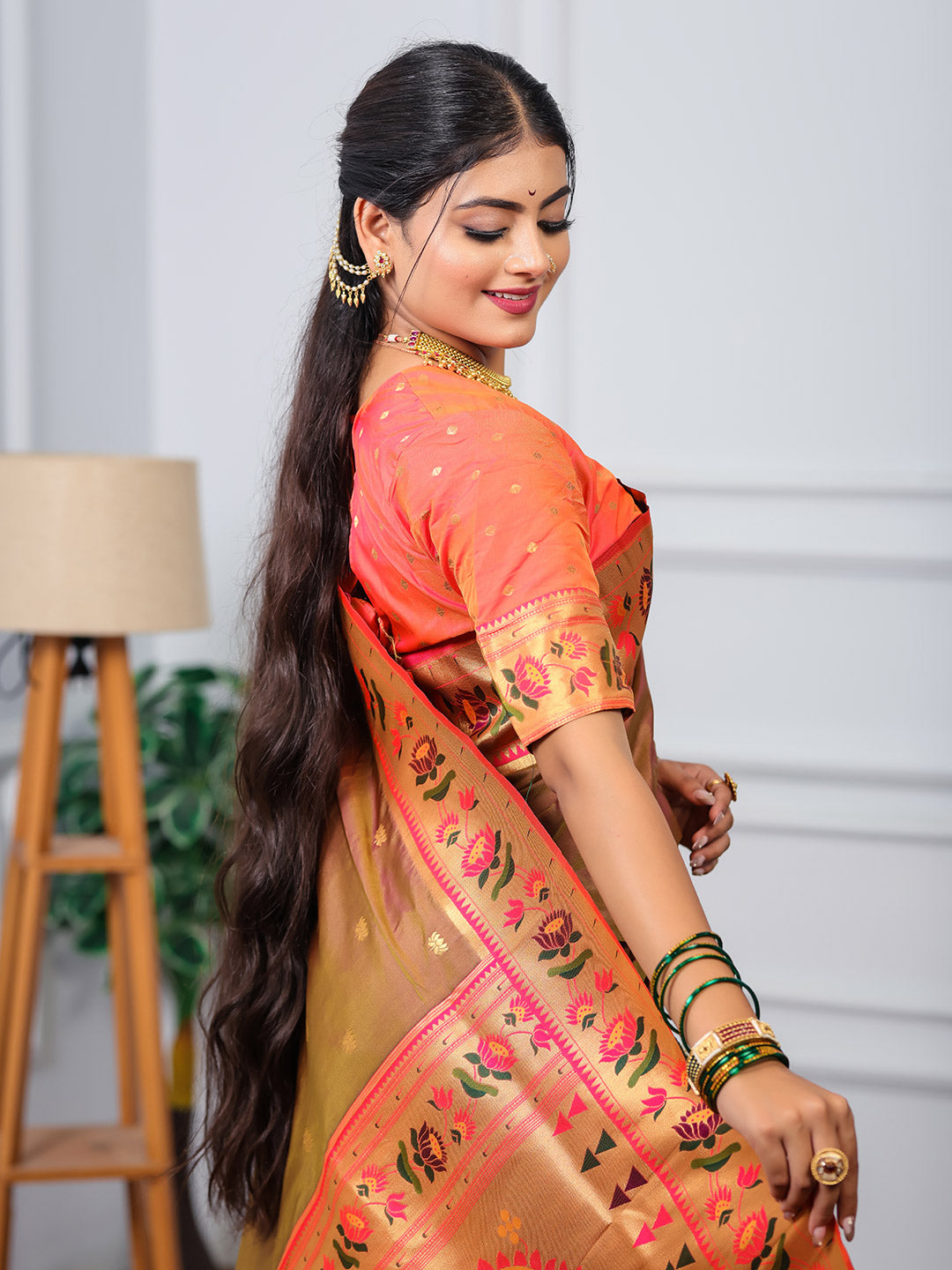 Urban Pallu Woven Design Silk Blend Traditional Saree