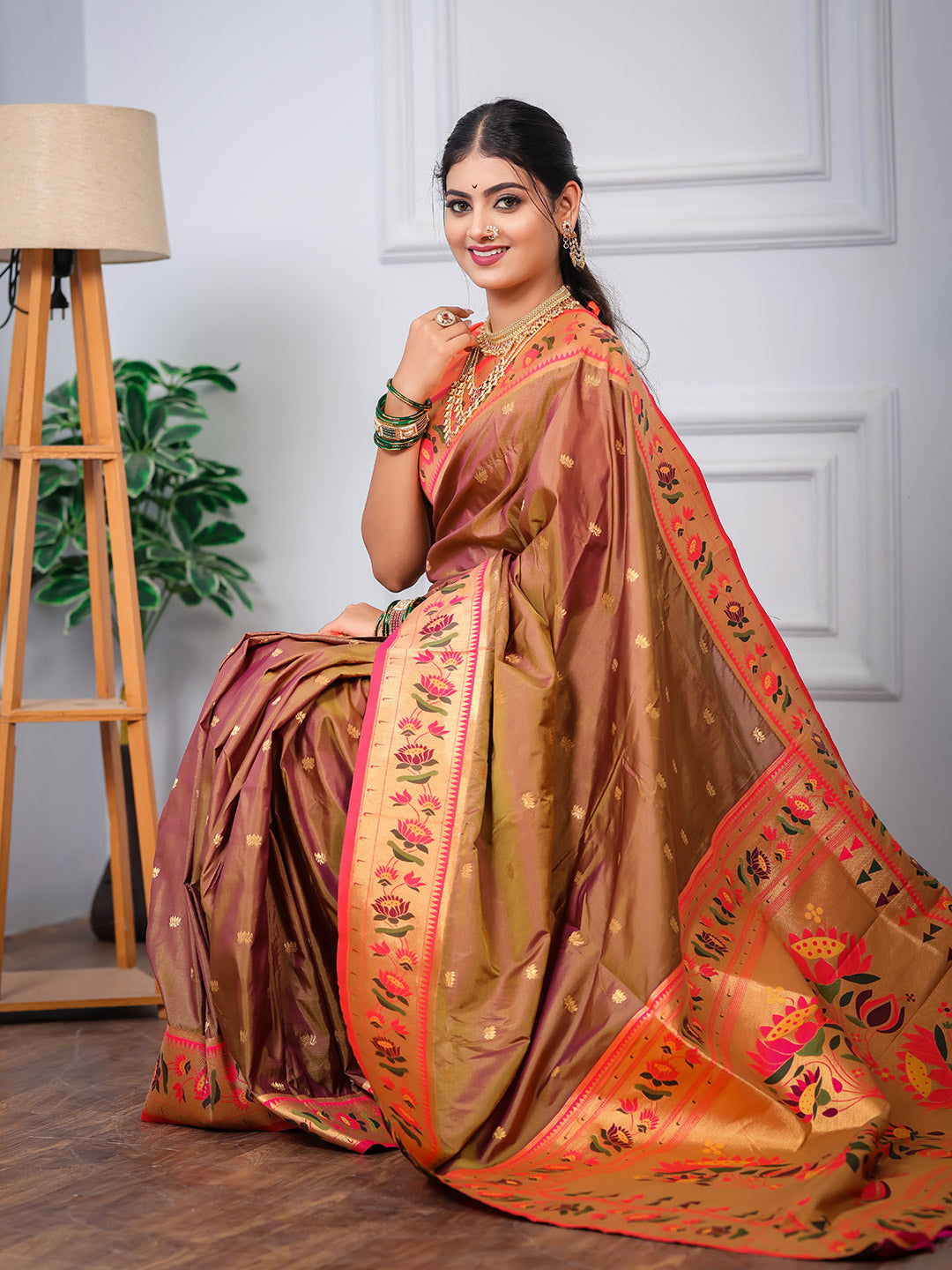 Urban Pallu Woven Design Silk Blend Traditional Saree