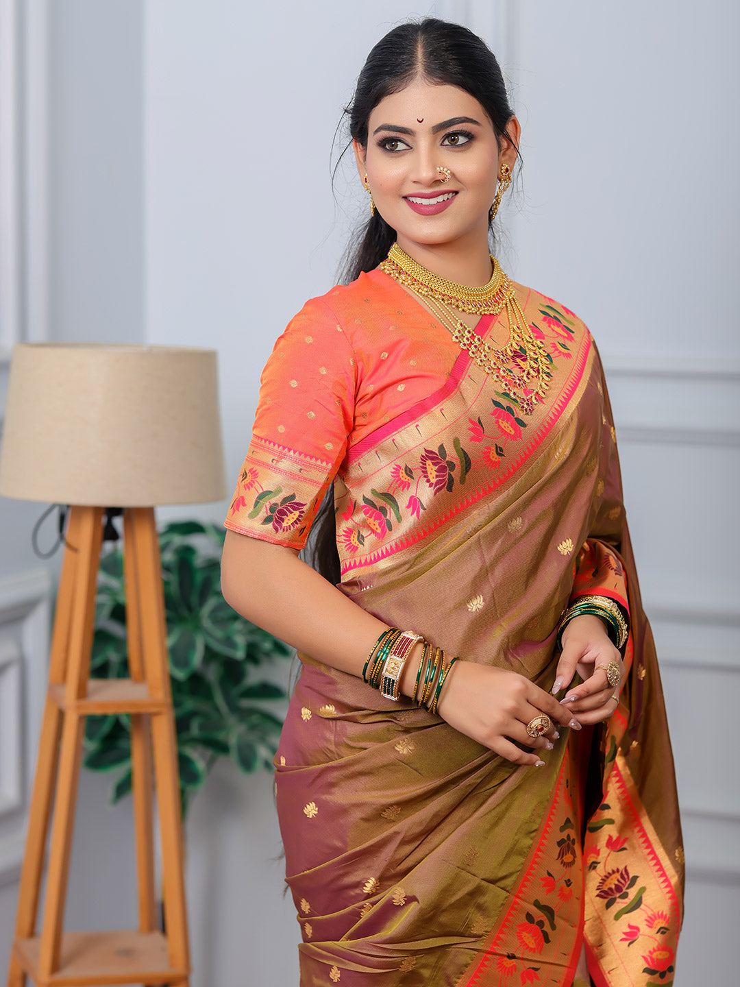 Urban Pallu Woven Design Silk Blend Traditional Saree