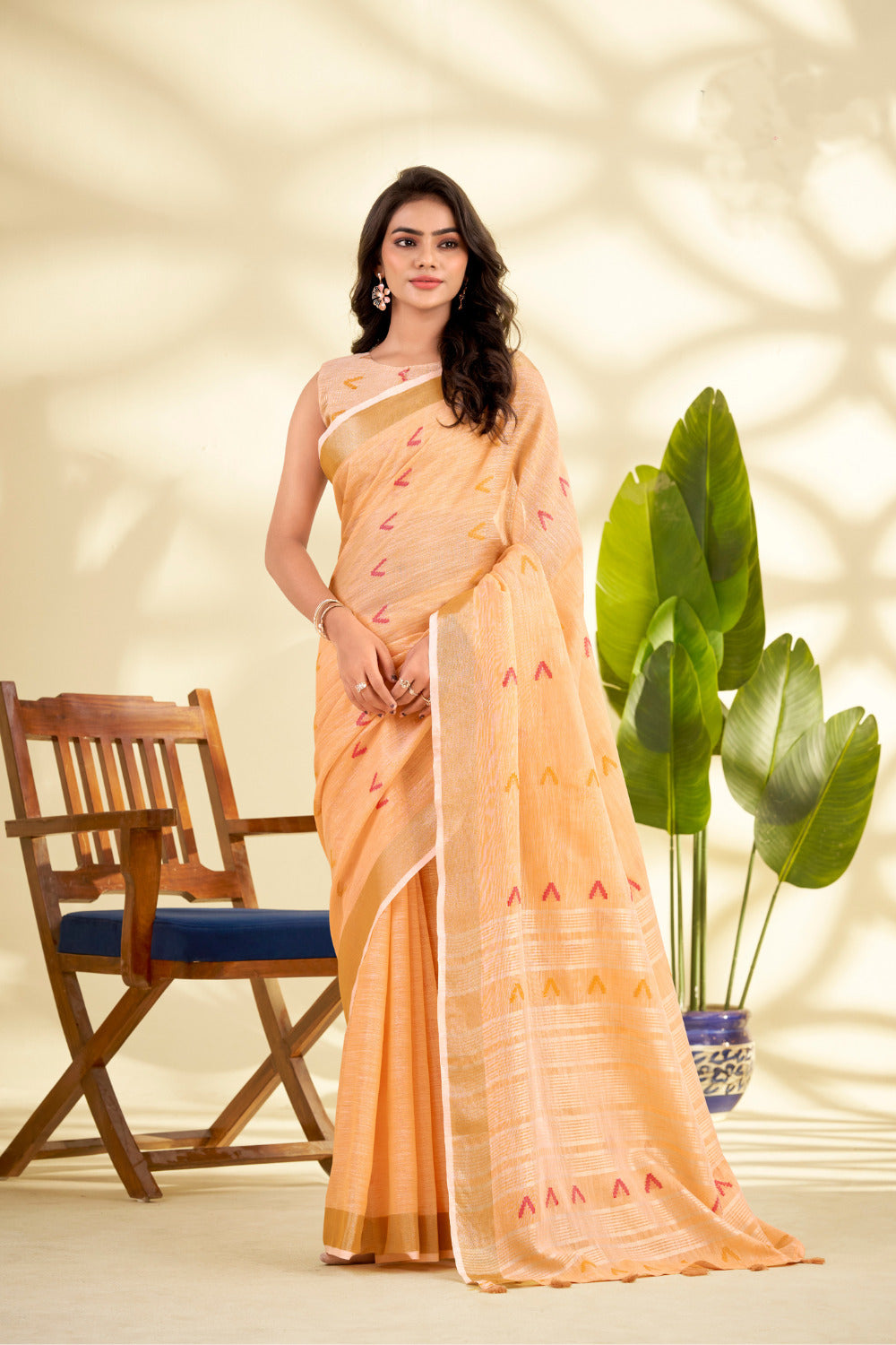 Urban Pallu Woven Design Cotton Blend Daily Saree