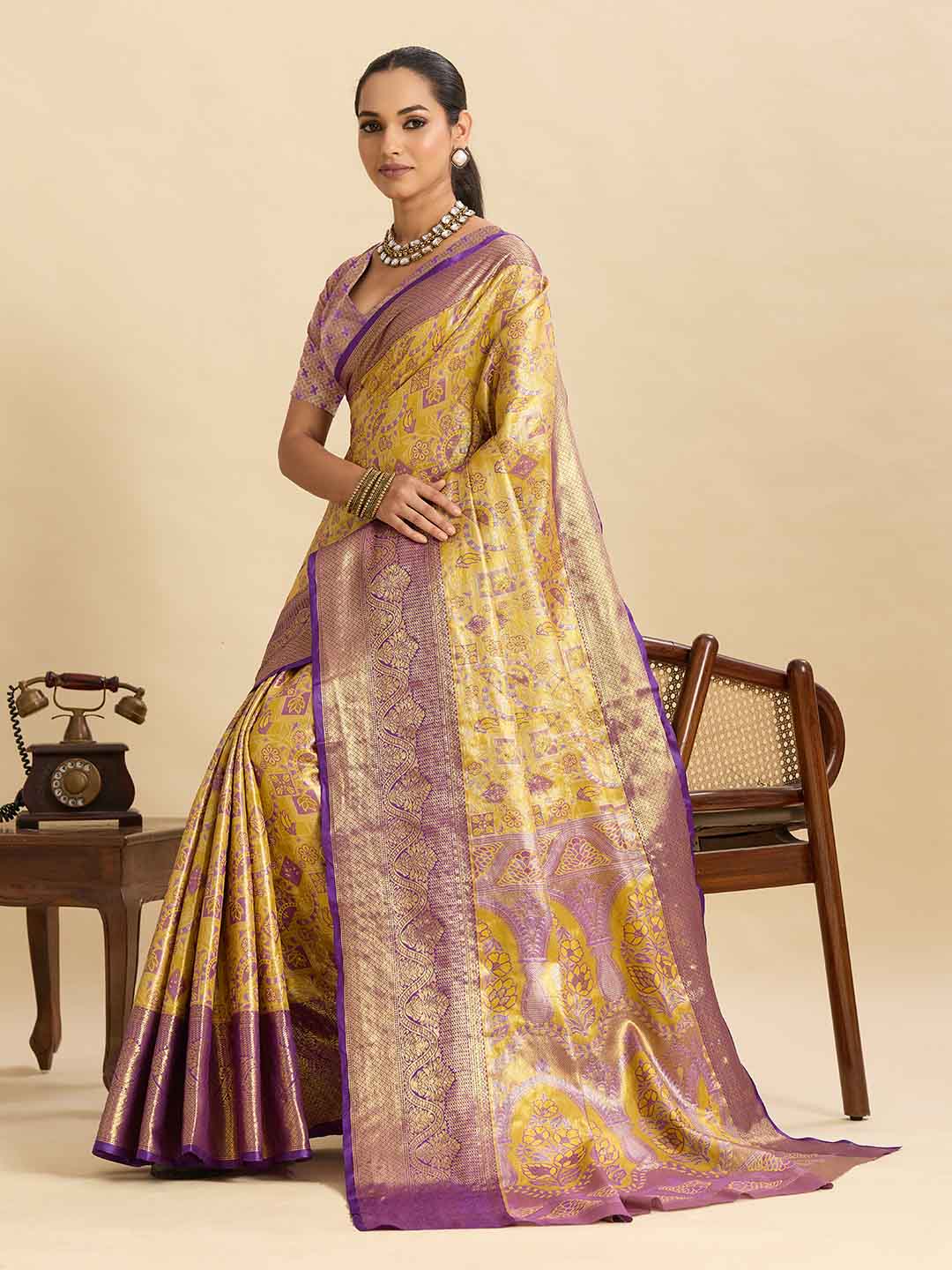 Urban Pallu Woven Design Silk Blend Party Saree