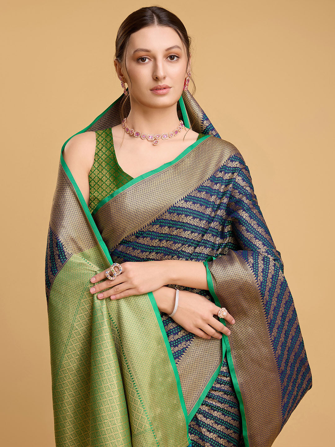 Urban Pallu Woven Design Silk Blend Party Saree