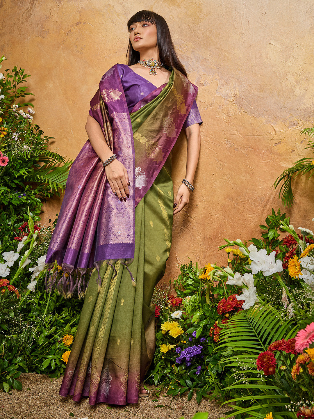 Urban Pallu Printed Silk Cotton Traditional Saree
