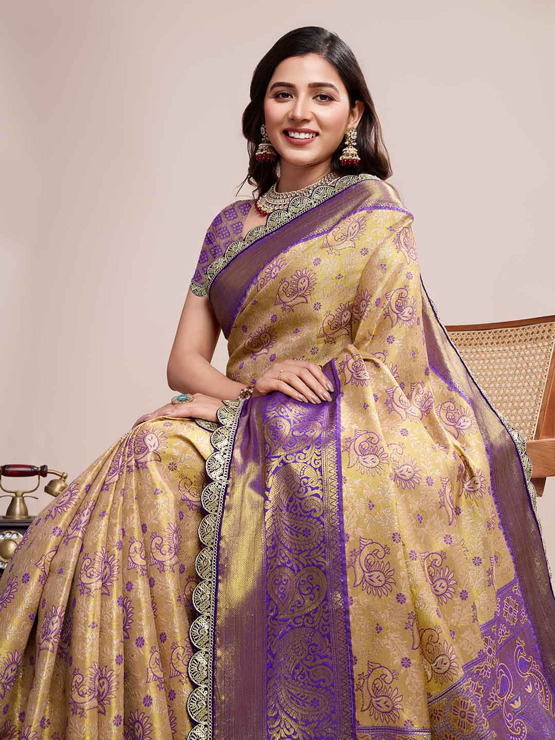 Urban Pallu Woven Design Silk Blend Party Saree