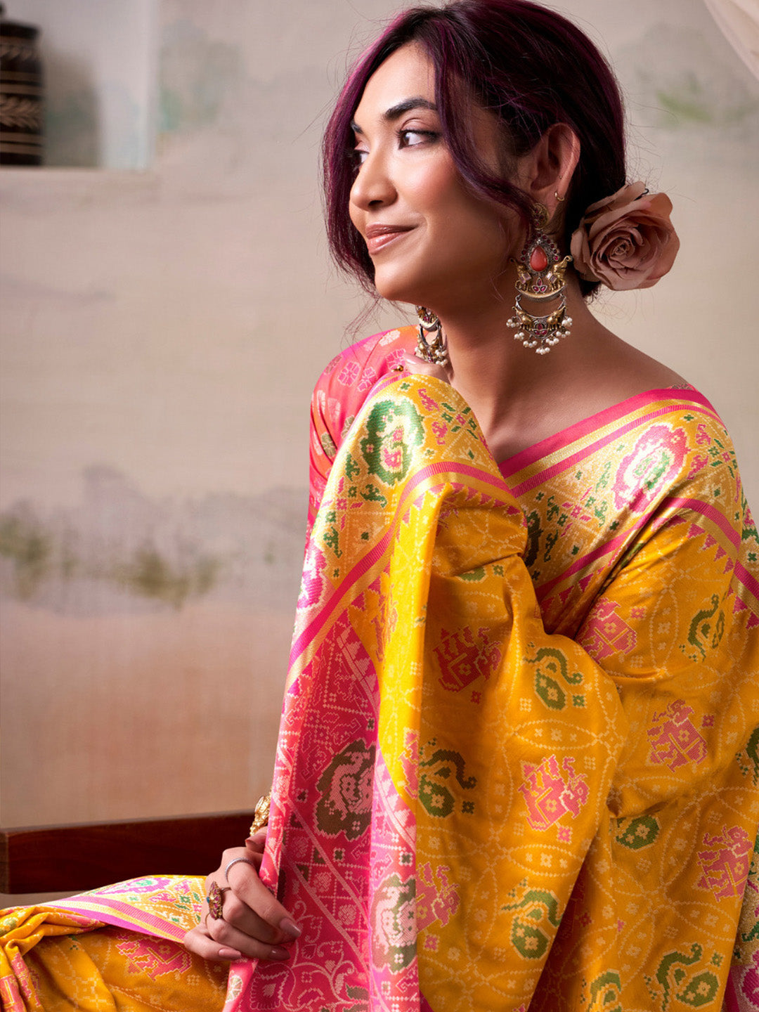 Urban Pallu Woven Design Cotton Blend Daily Saree