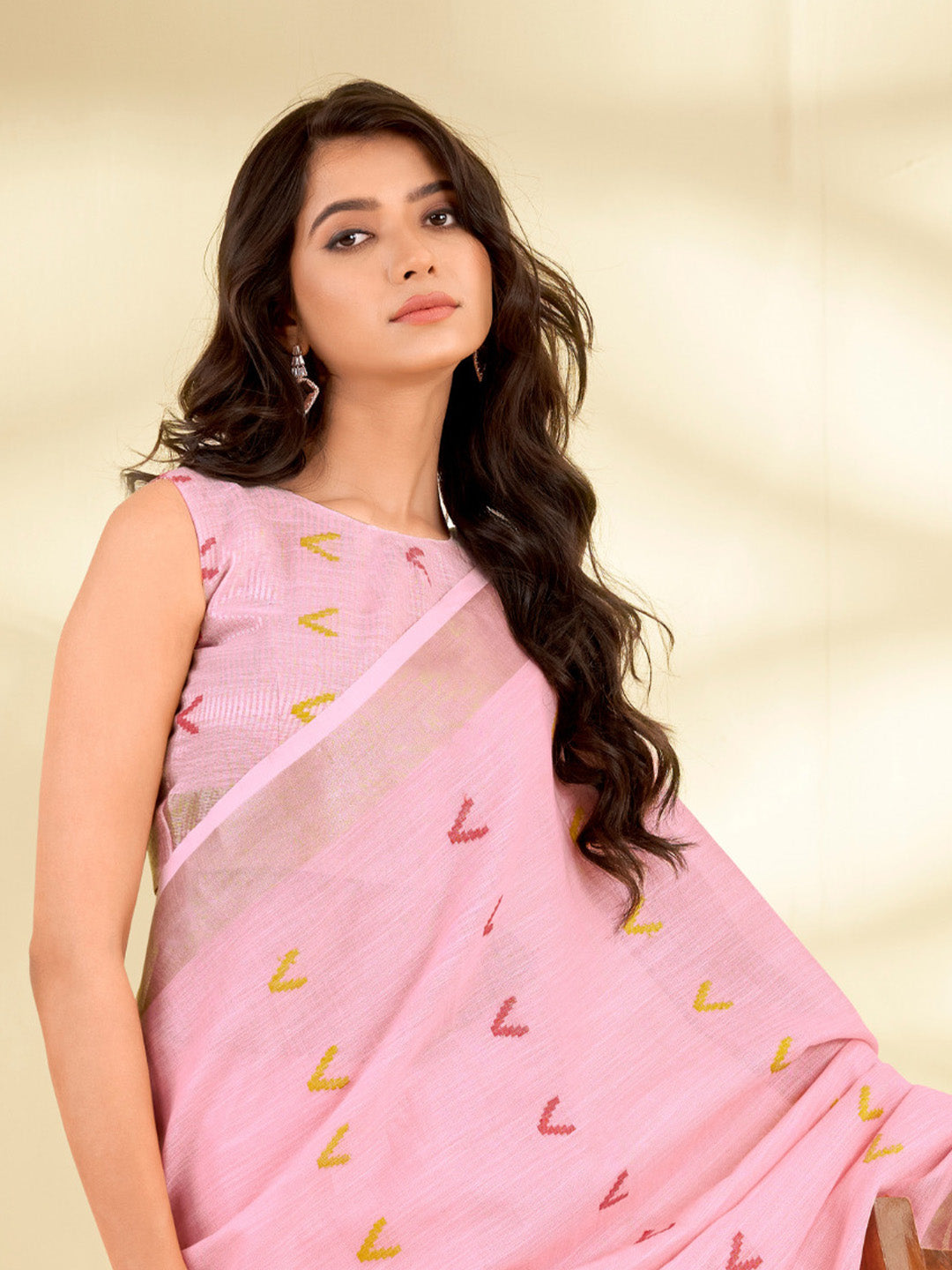 Urban Pallu Woven Design Cotton Blend Daily Saree