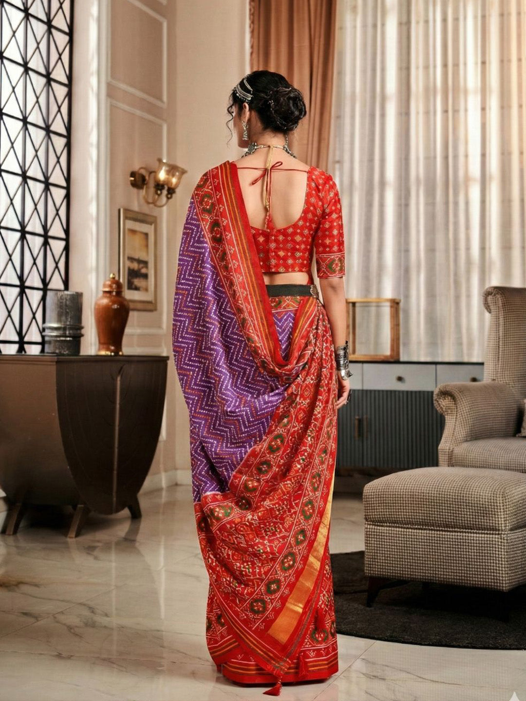 Urban Pallu Woven Design Cotton Blend Daily Saree