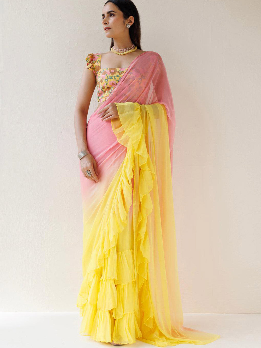 Urban Pallu Printed Poly Georgette Daily Saree