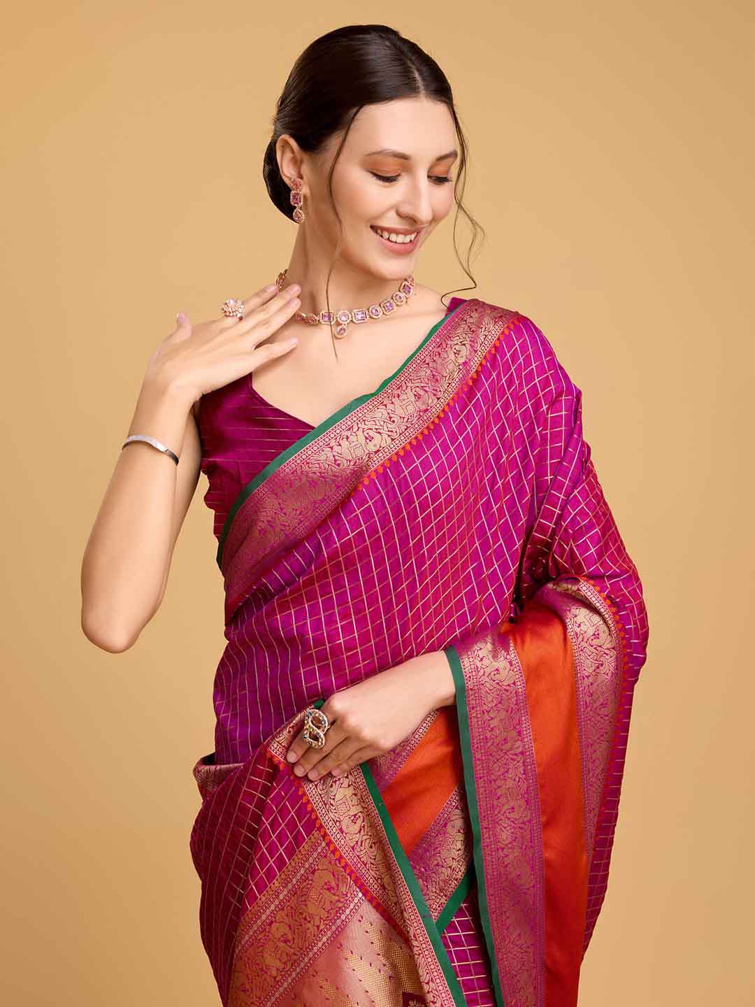 Urban Pallu Woven Design Silk Blend Party Saree