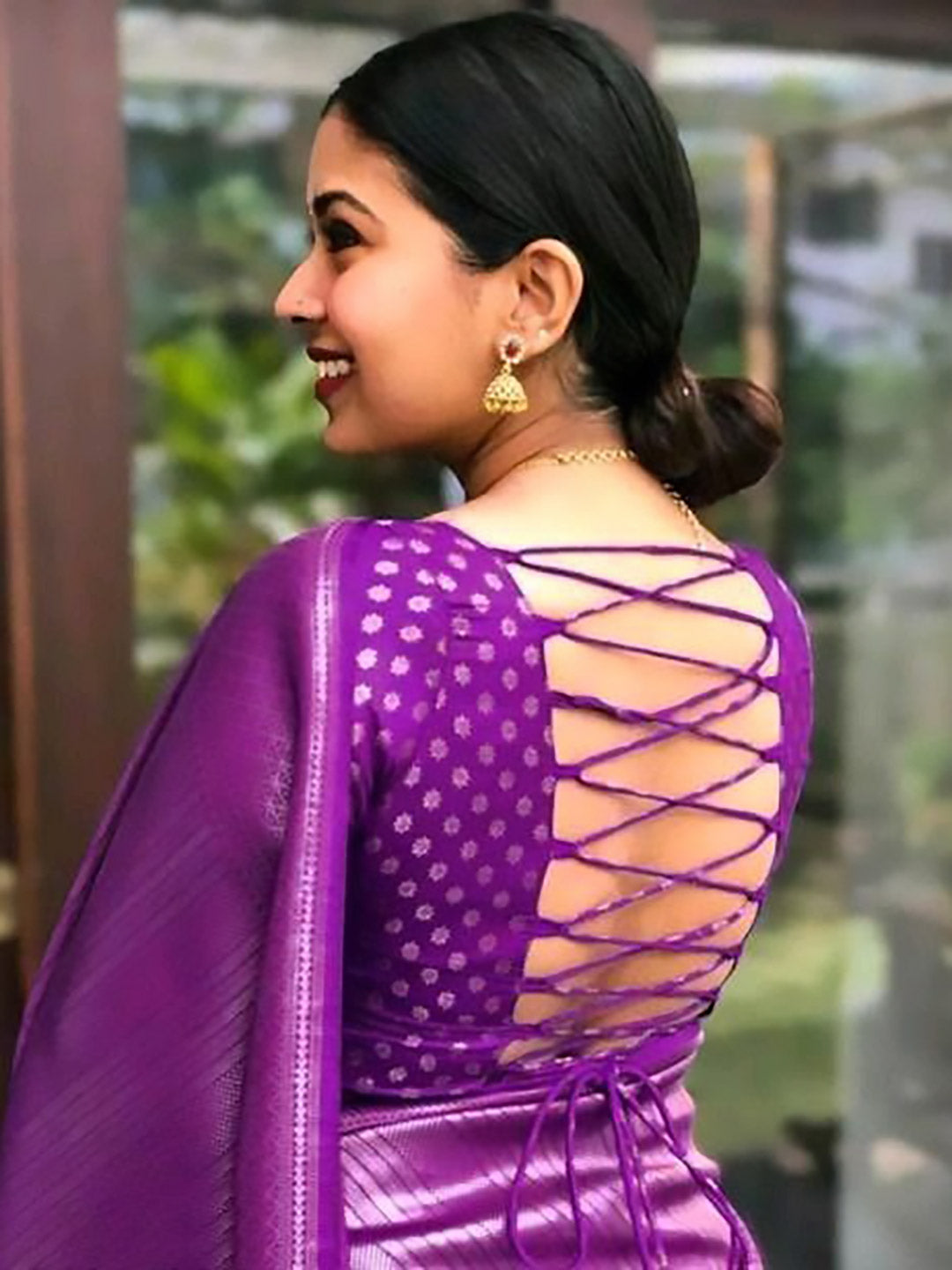 Urban Pallu Woven Design Silk Blend Traditional Saree