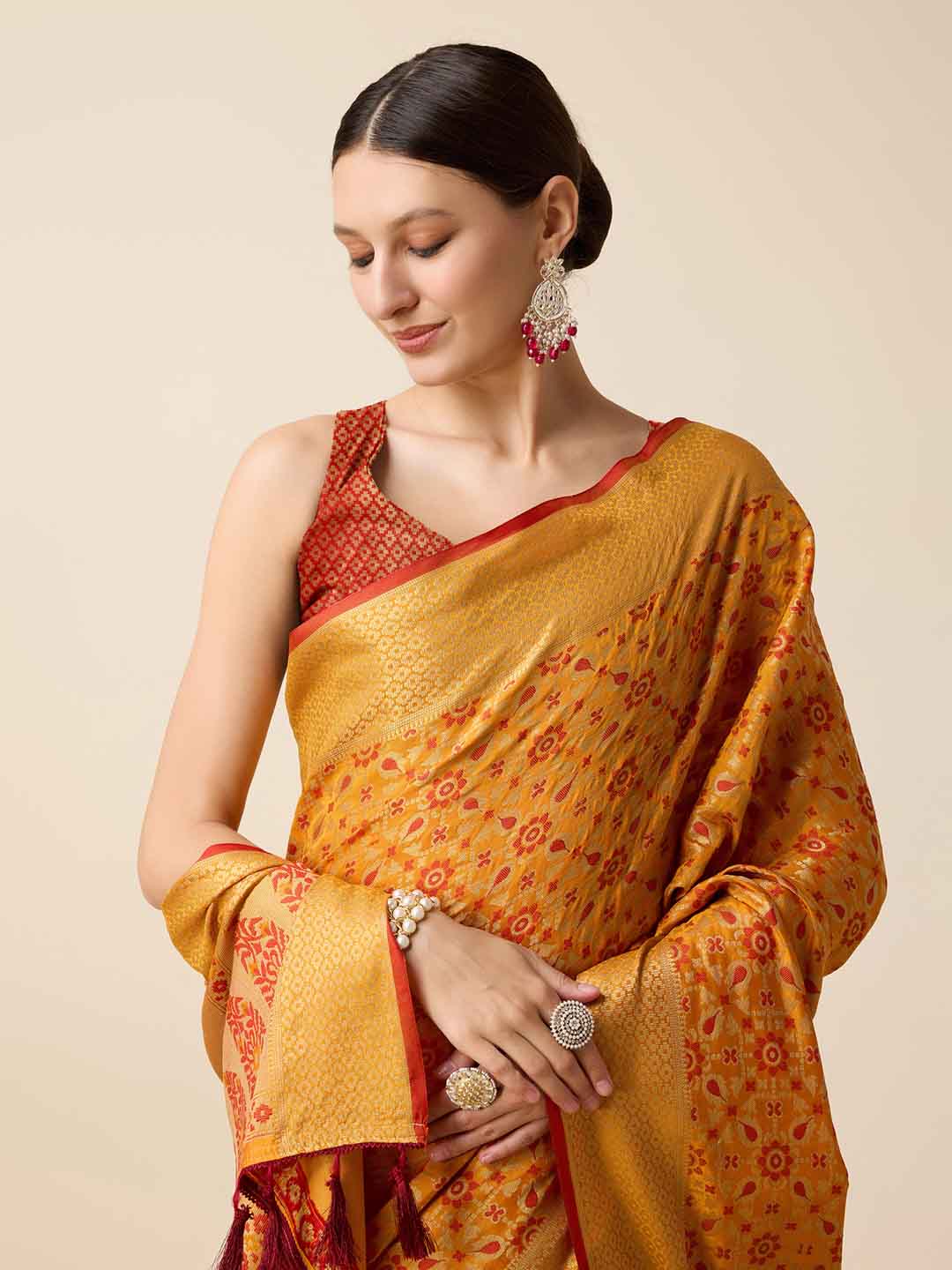 Urban Pallu Woven Design Silk Blend Party Saree
