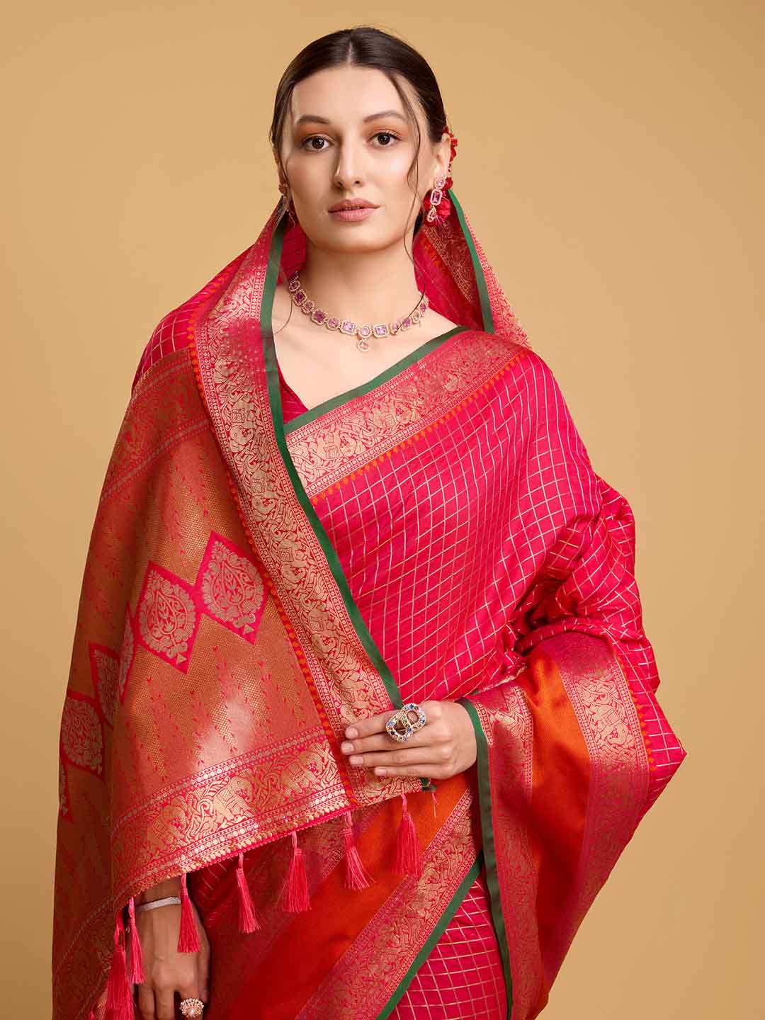 Urban Pallu Woven Design Silk Blend Party Saree
