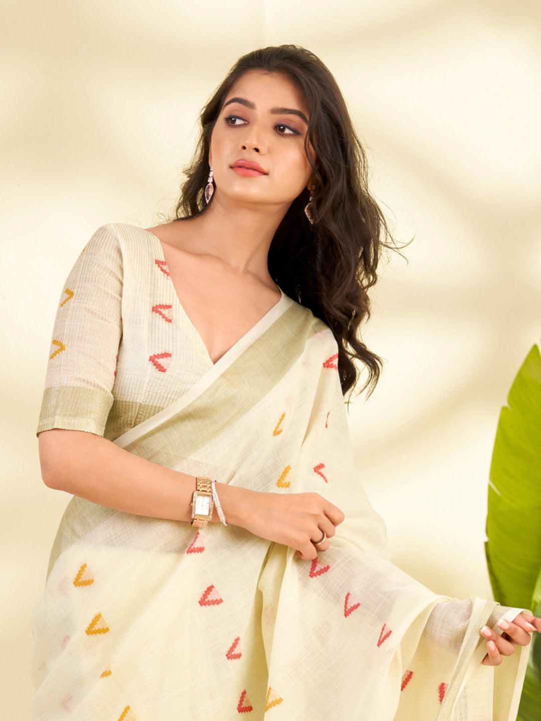 Urban Pallu Woven Design Cotton Blend Daily Saree
