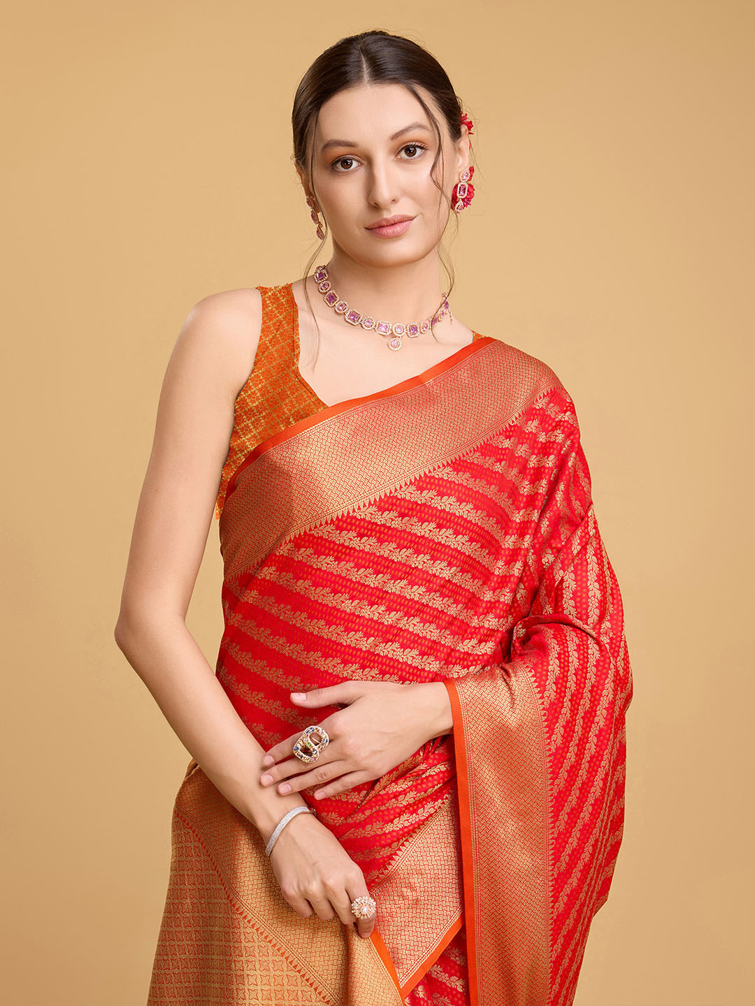Urban Pallu Woven Design Silk Blend Party Saree