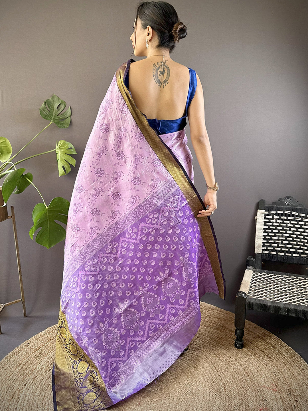 Urban Pallu Woven Design Silk Blend Traditional Saree