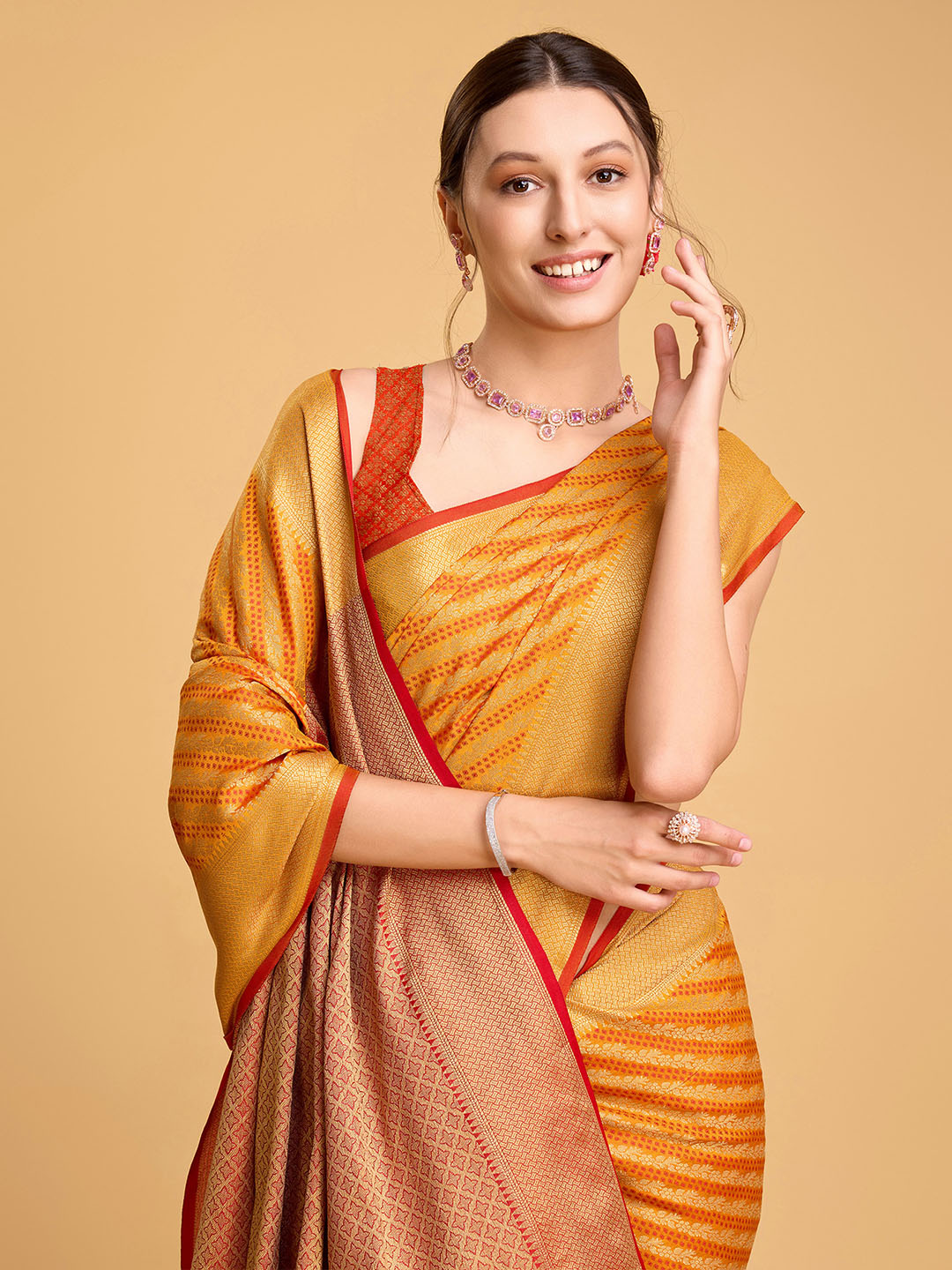 Urban Pallu Woven Design Silk Blend Party Saree