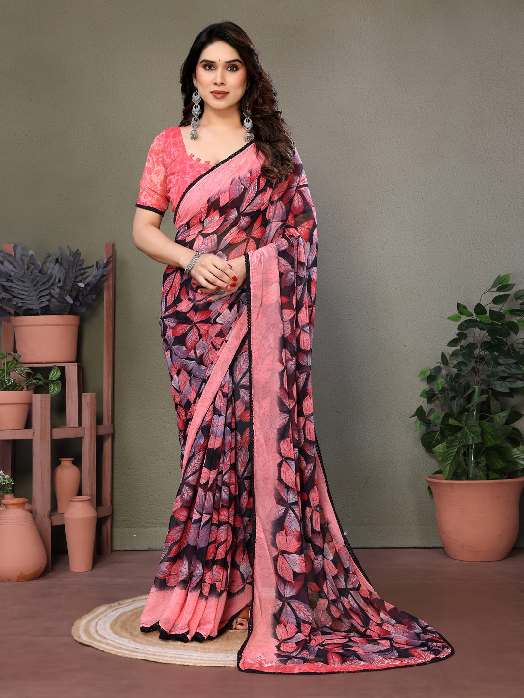 Urban Pallu Woven Design Pure Crepe Work Saree