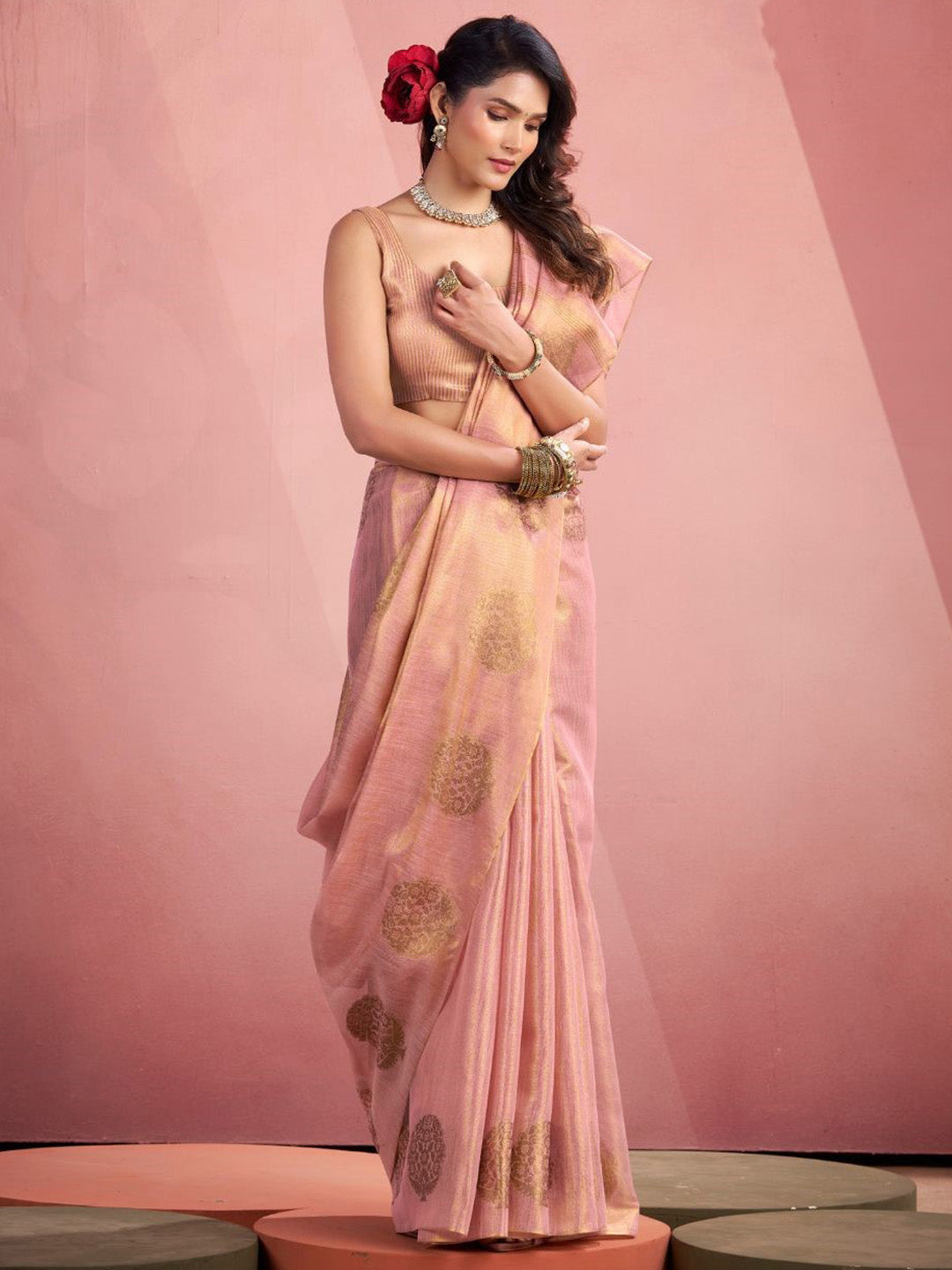Urban Pallu Woven Design Silk Blend Traditional Saree