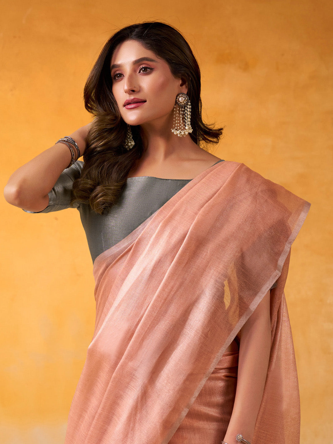 Urban Pallu Woven Design Cotton Blend Daily Saree