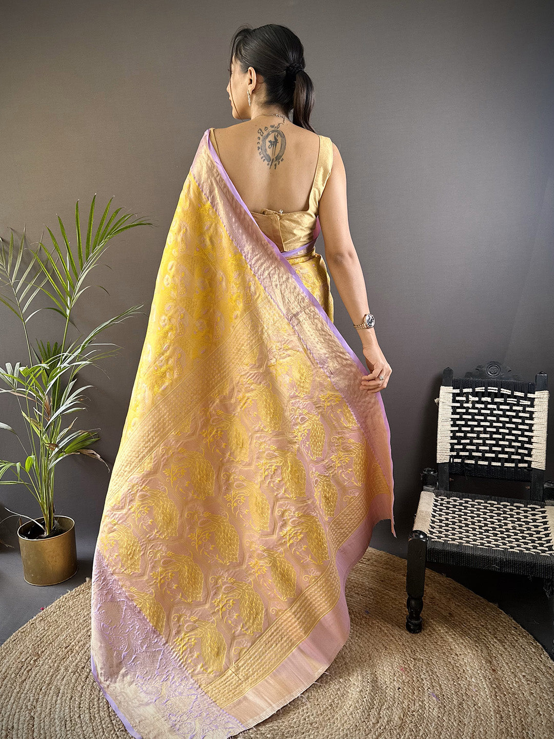 Urban Pallu Woven Design Silk Blend Traditional Saree