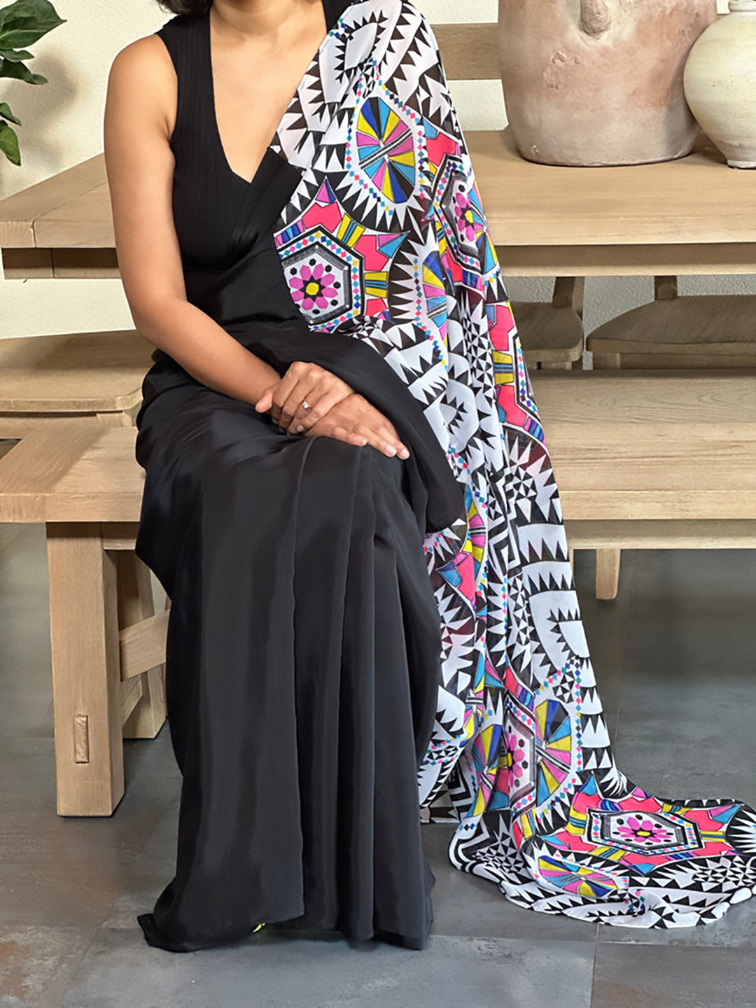 Urban Pallu Printed Poly Georgette Daily Saree
