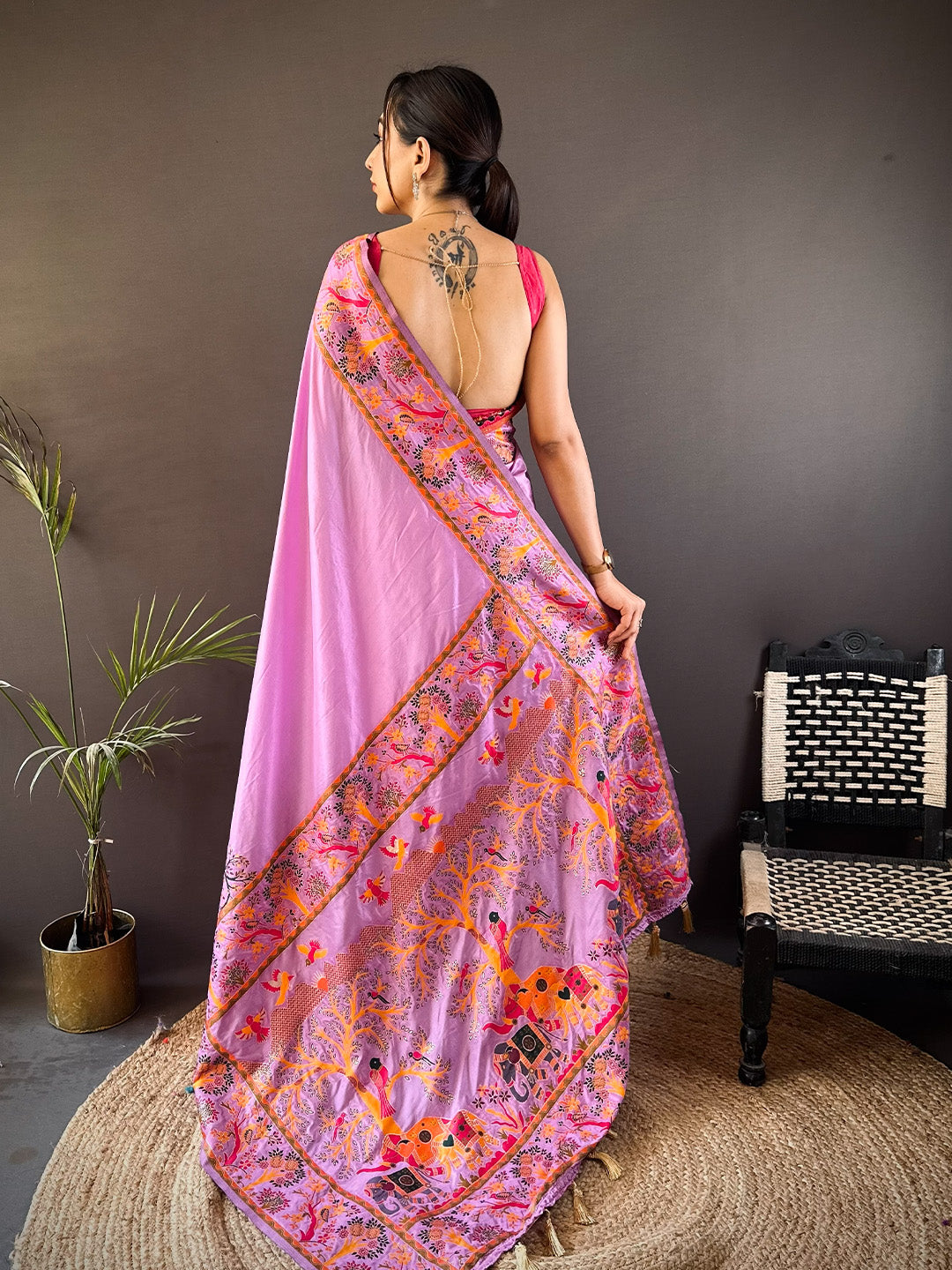 Urban Pallu Woven Design Silk Blend Traditional Saree