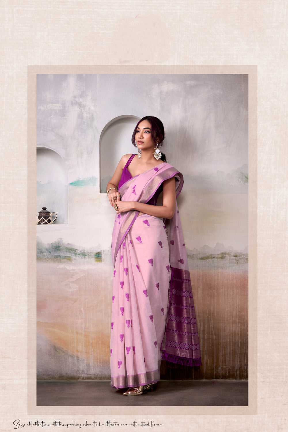 Urban Pallu Woven Design Cotton Blend Daily Saree