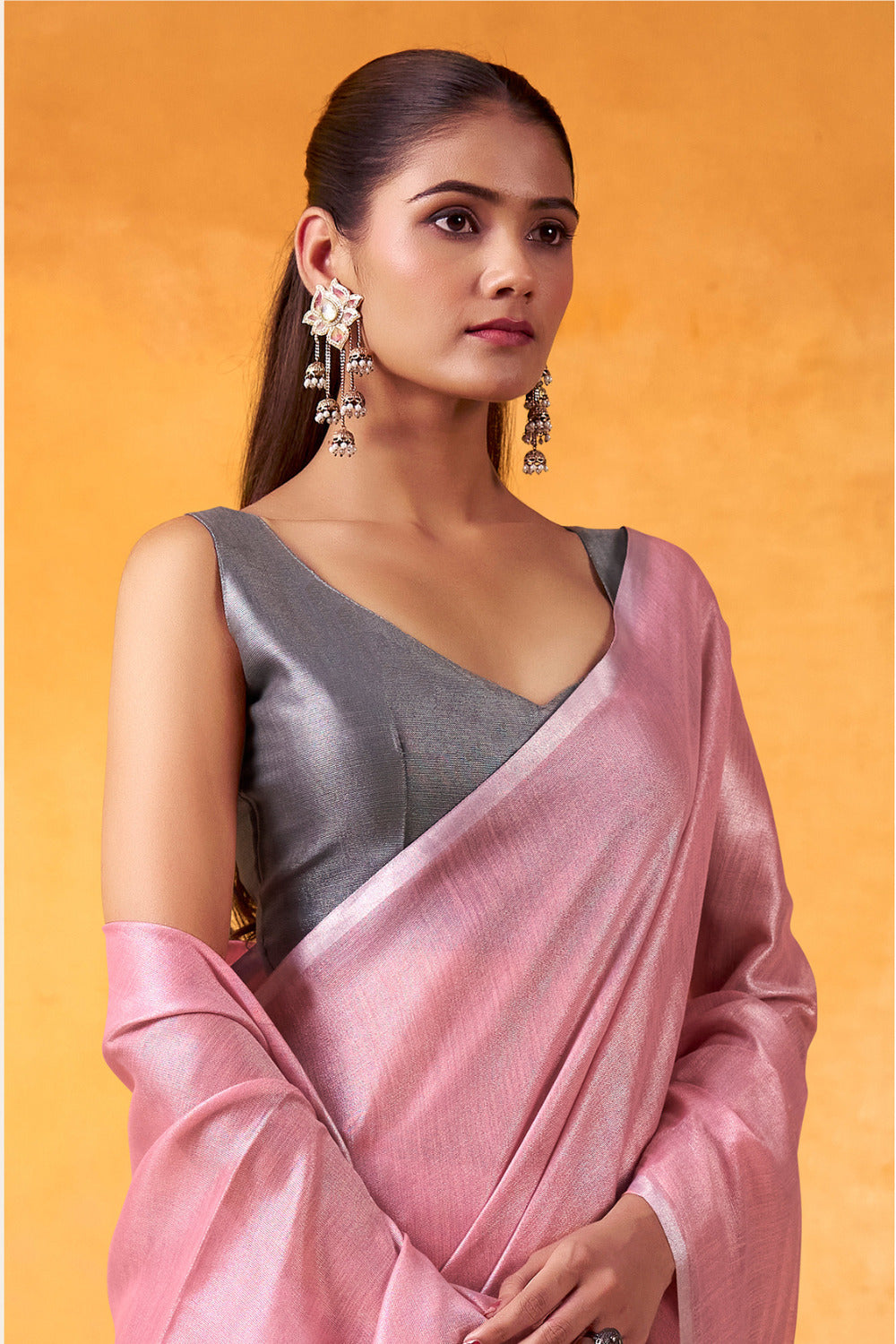 Urban Pallu Woven Design Cotton Blend Daily Saree