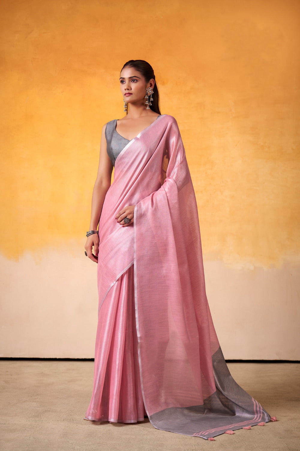 Urban Pallu Woven Design Cotton Blend Daily Saree