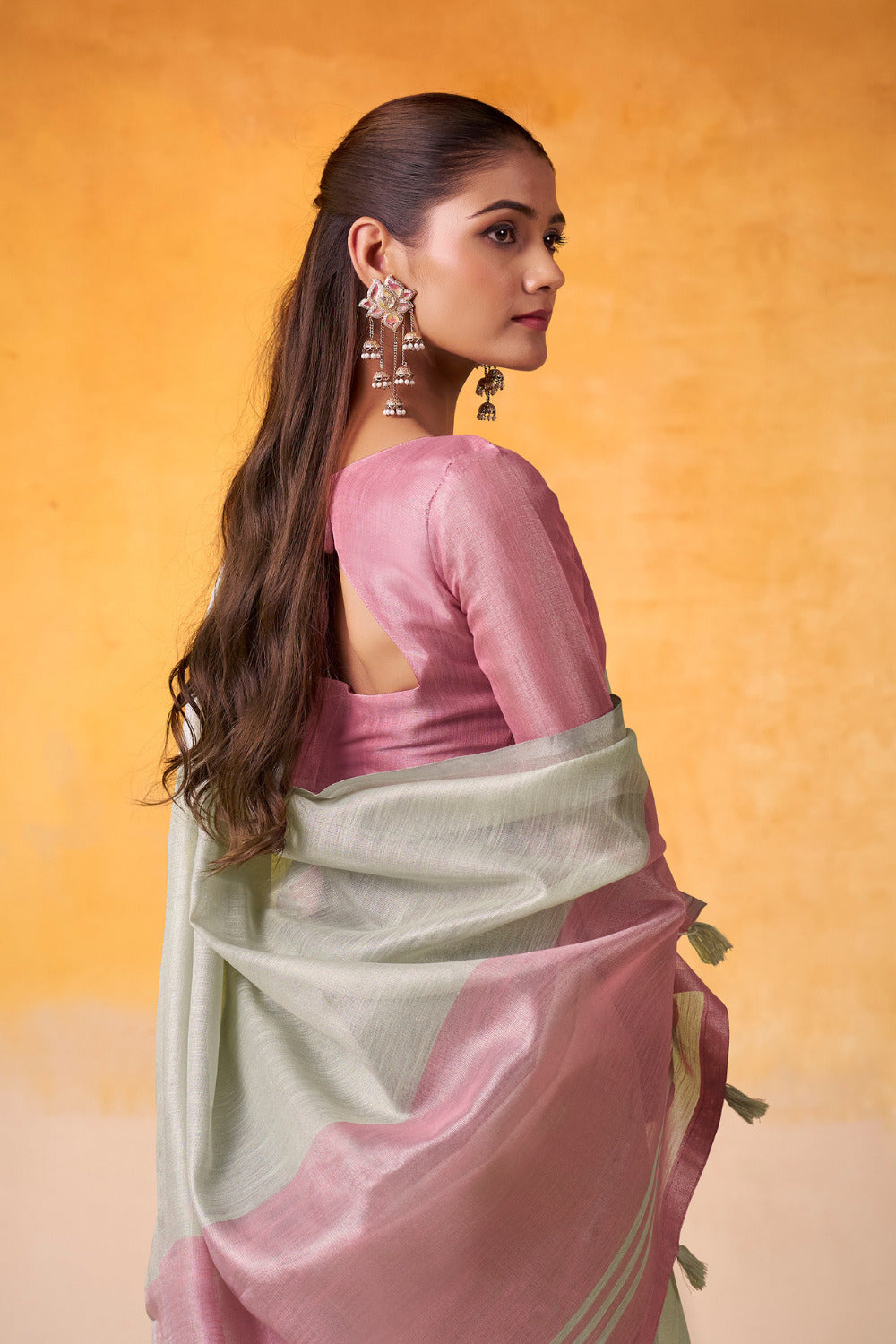 Urban Pallu Woven Design Cotton Blend Daily Saree