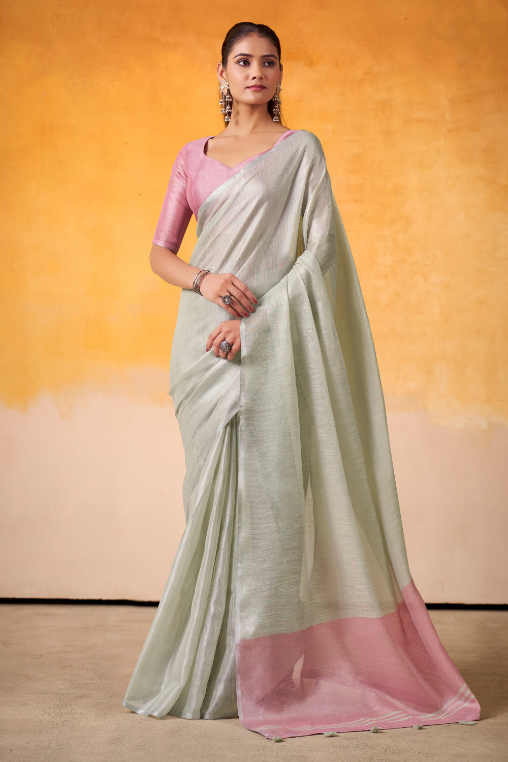 Urban Pallu Woven Design Cotton Blend Daily Saree