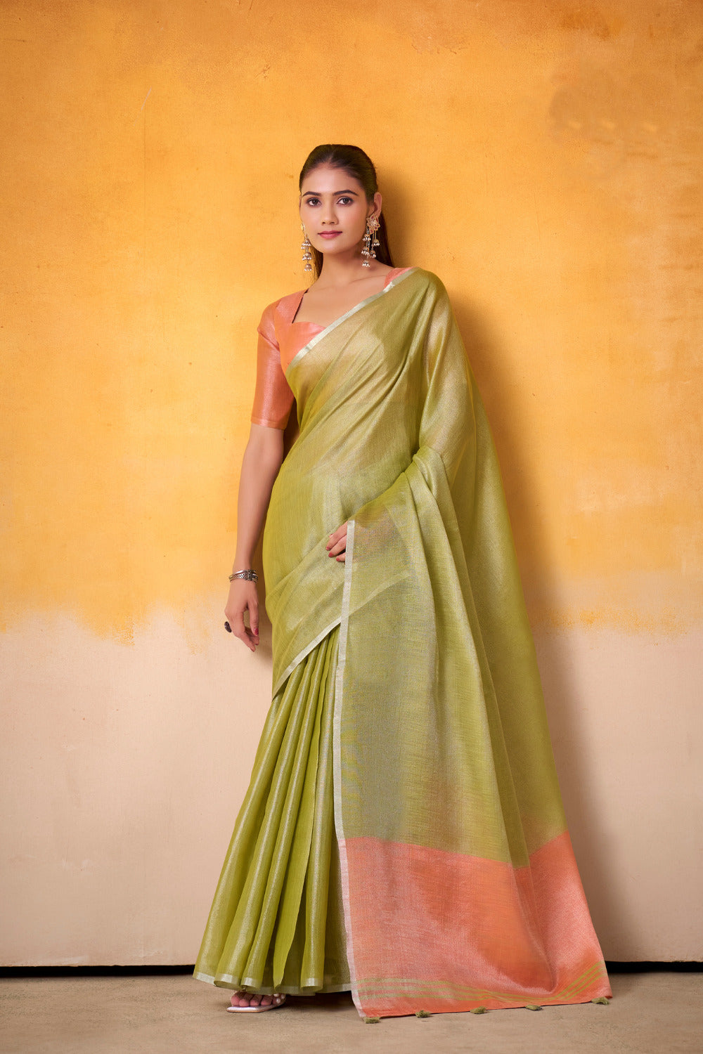 Urban Pallu Woven Design Cotton Blend Daily Saree
