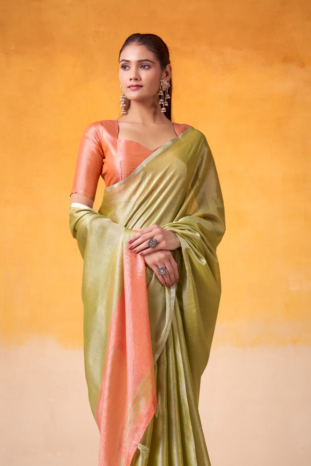 Urban Pallu Woven Design Cotton Blend Daily Saree