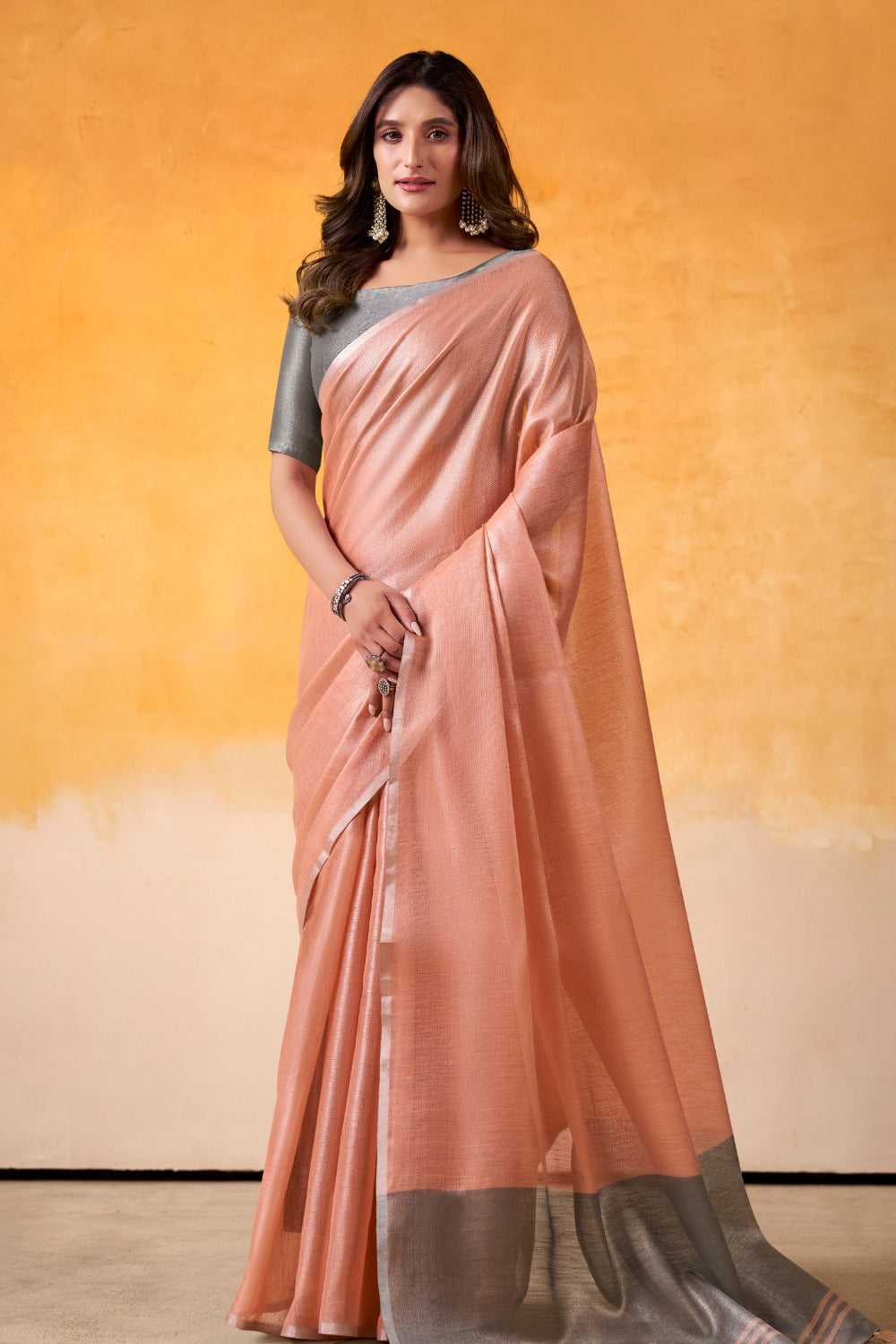 Urban Pallu Woven Design Cotton Blend Daily Saree