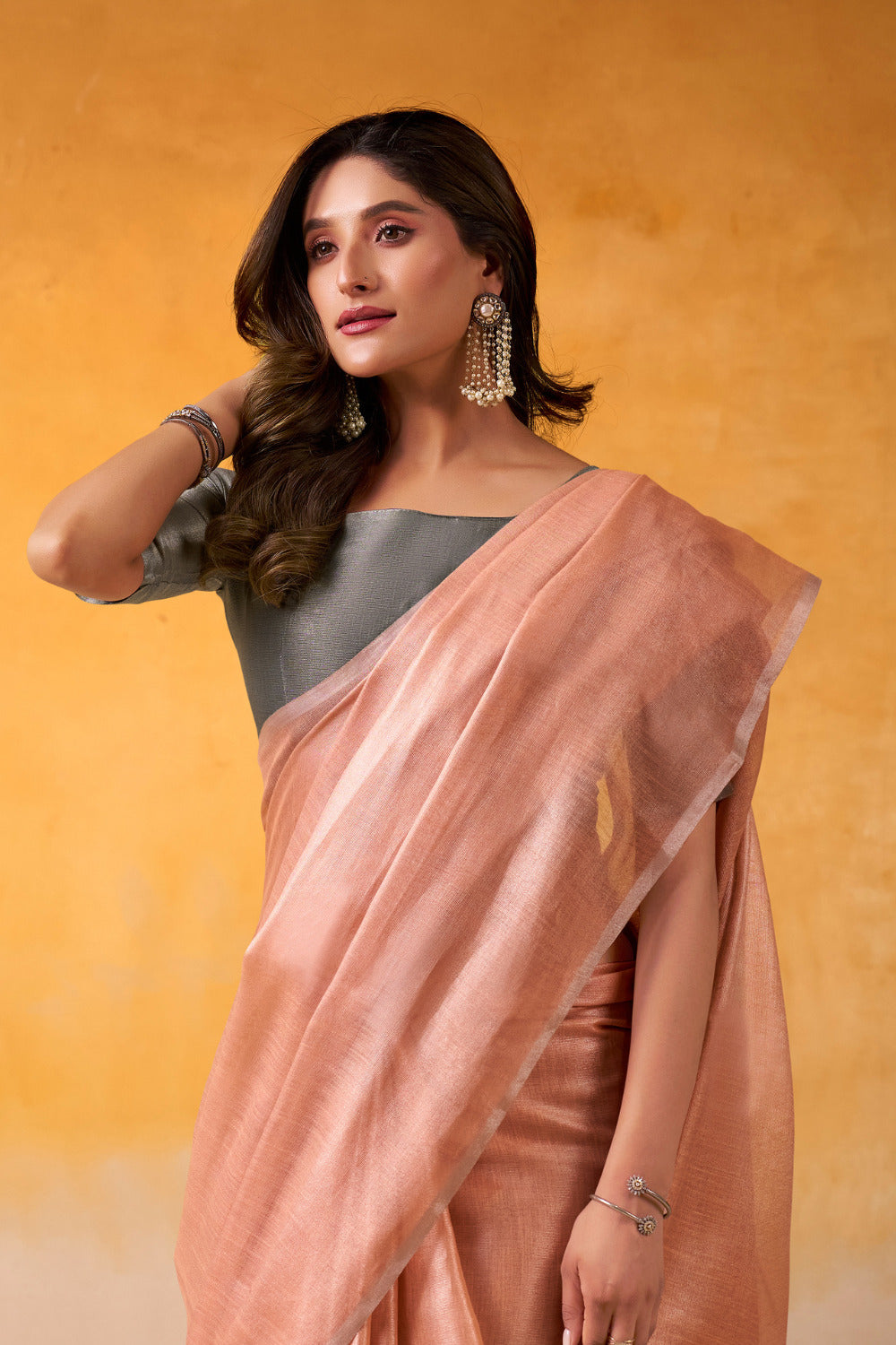 Urban Pallu Woven Design Cotton Blend Daily Saree