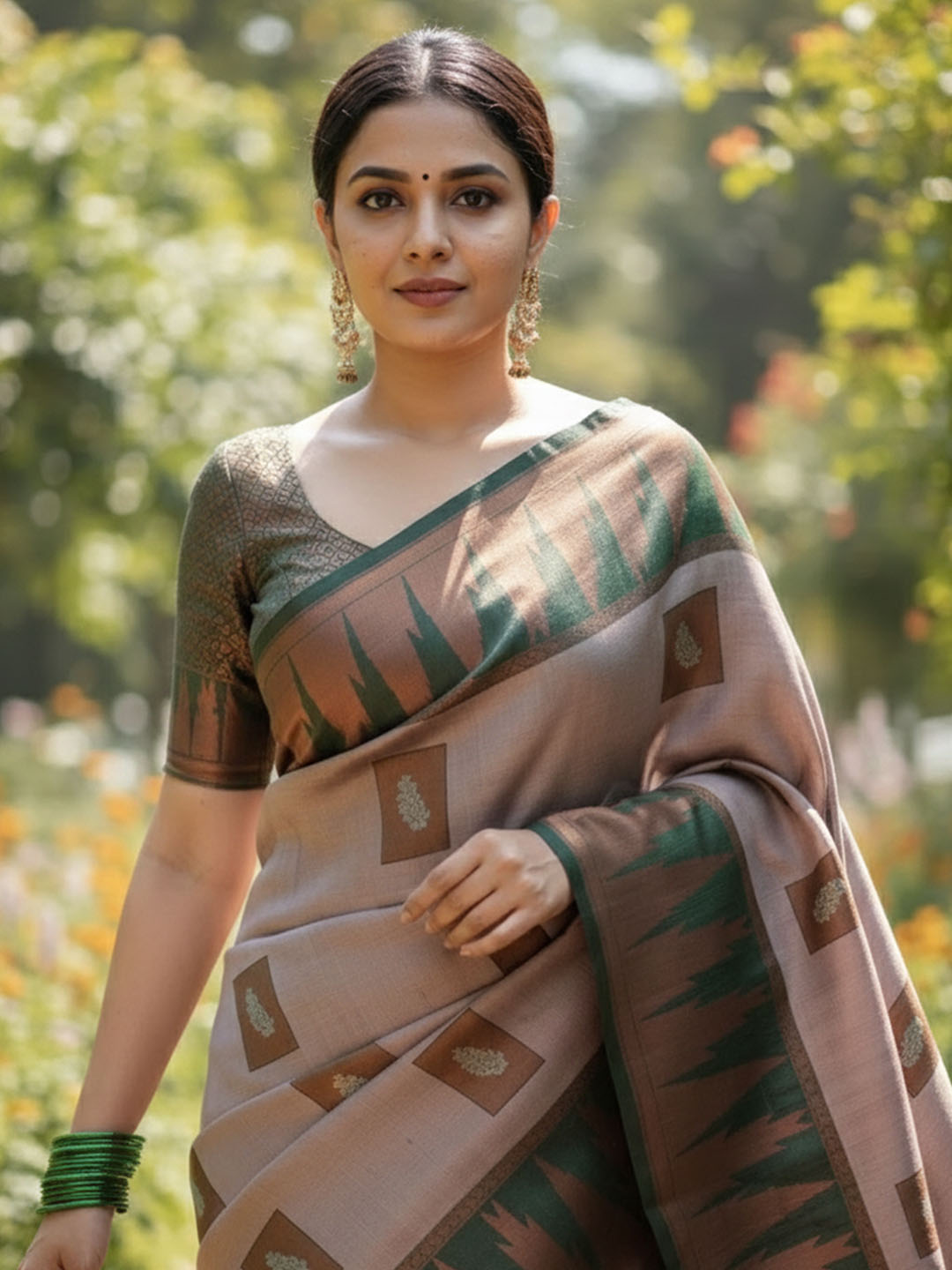 Urban Pallu Woven Design Silk Blend Traditional Saree