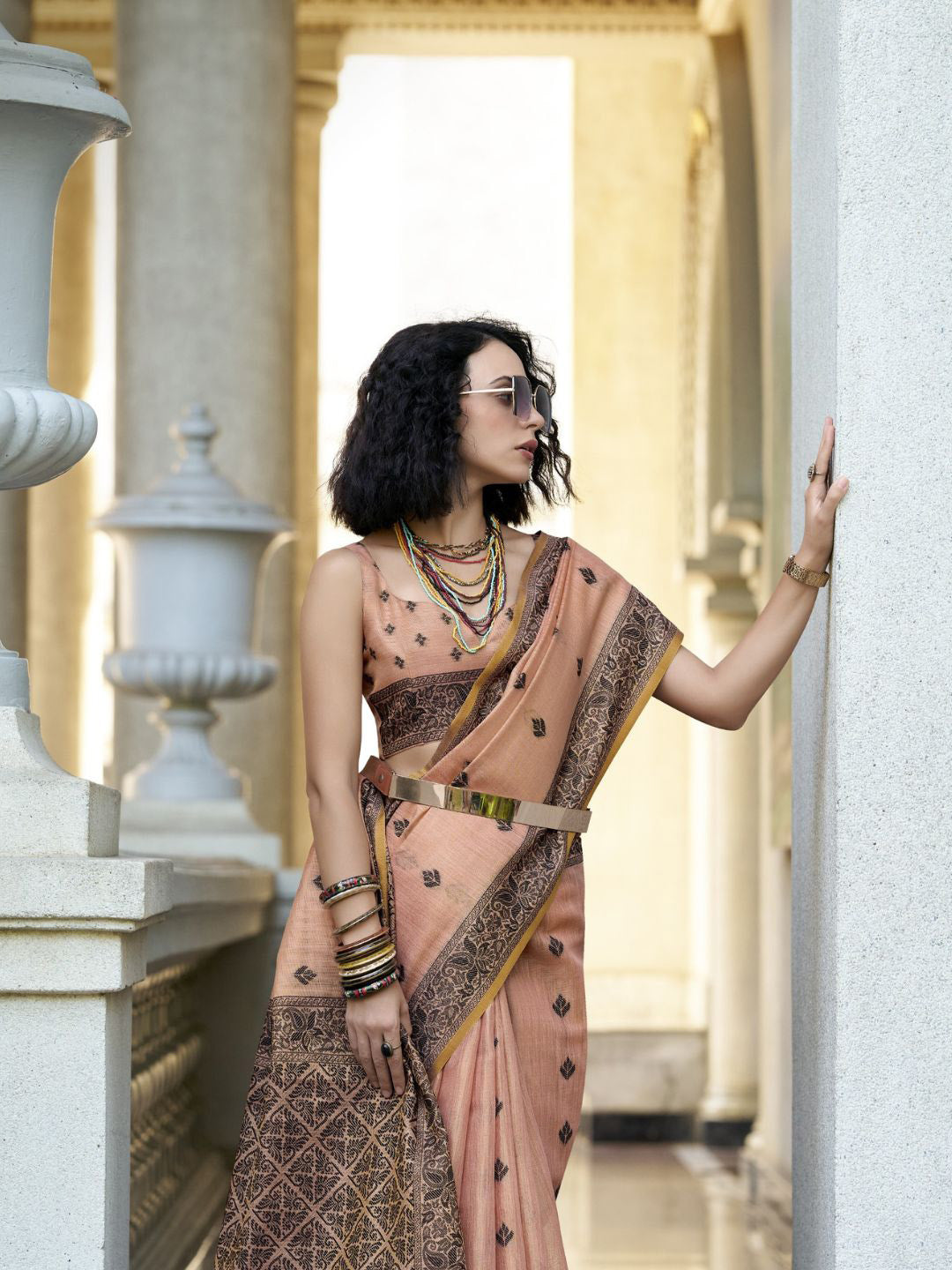 Urban Pallu Woven Design Fusion Ikat Saree