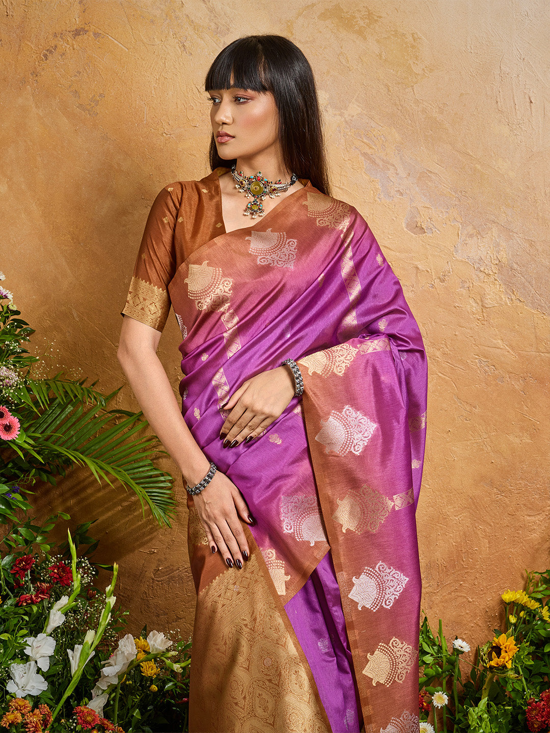 Urban Pallu Printed Silk Cotton Traditional Saree