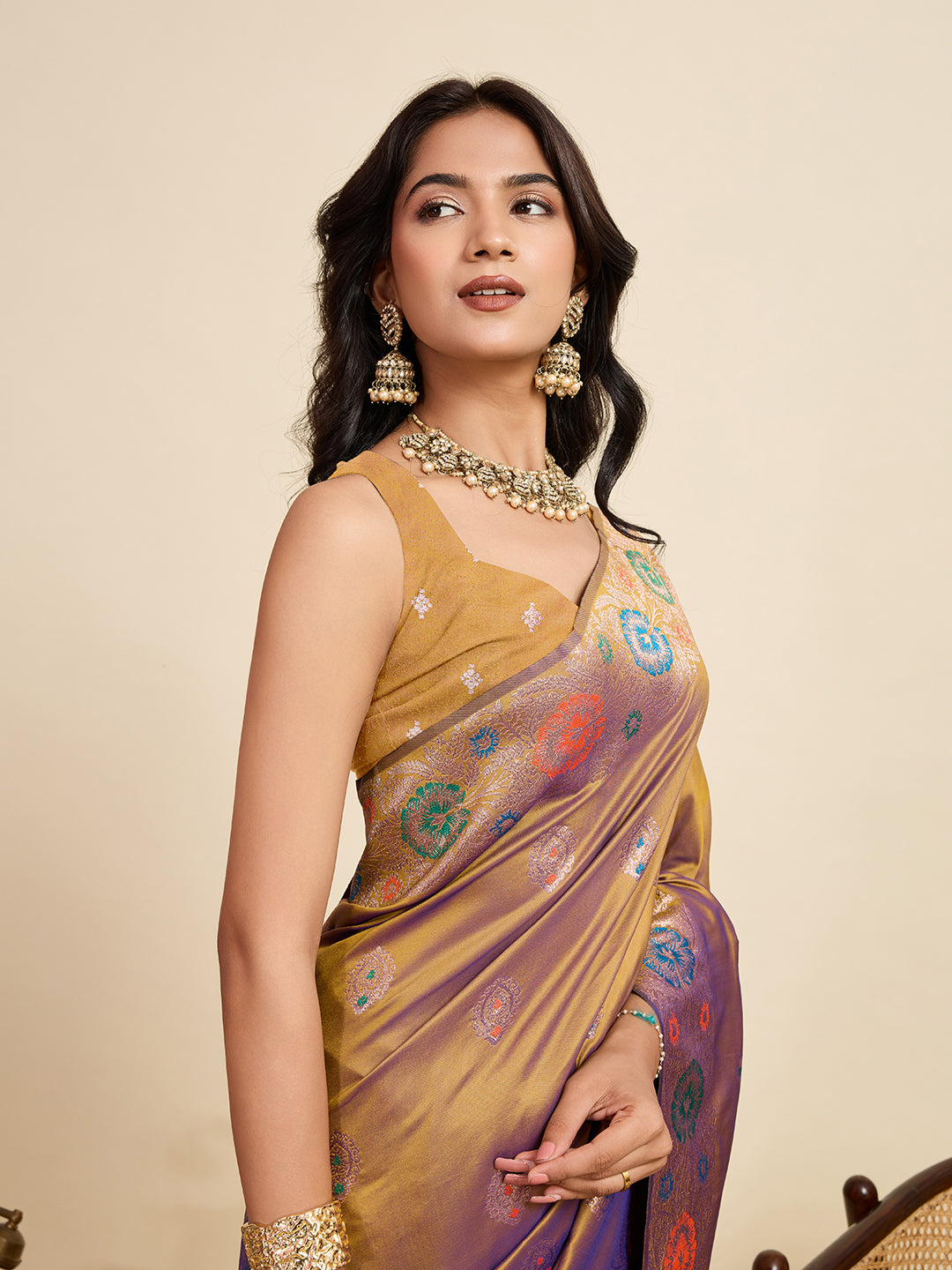 Urban Pallu Woven Design Silk Blend Party Saree