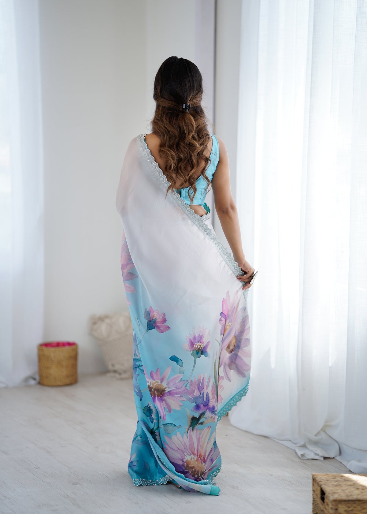 Urban Pallu Printed Silk Blend Daily Saree