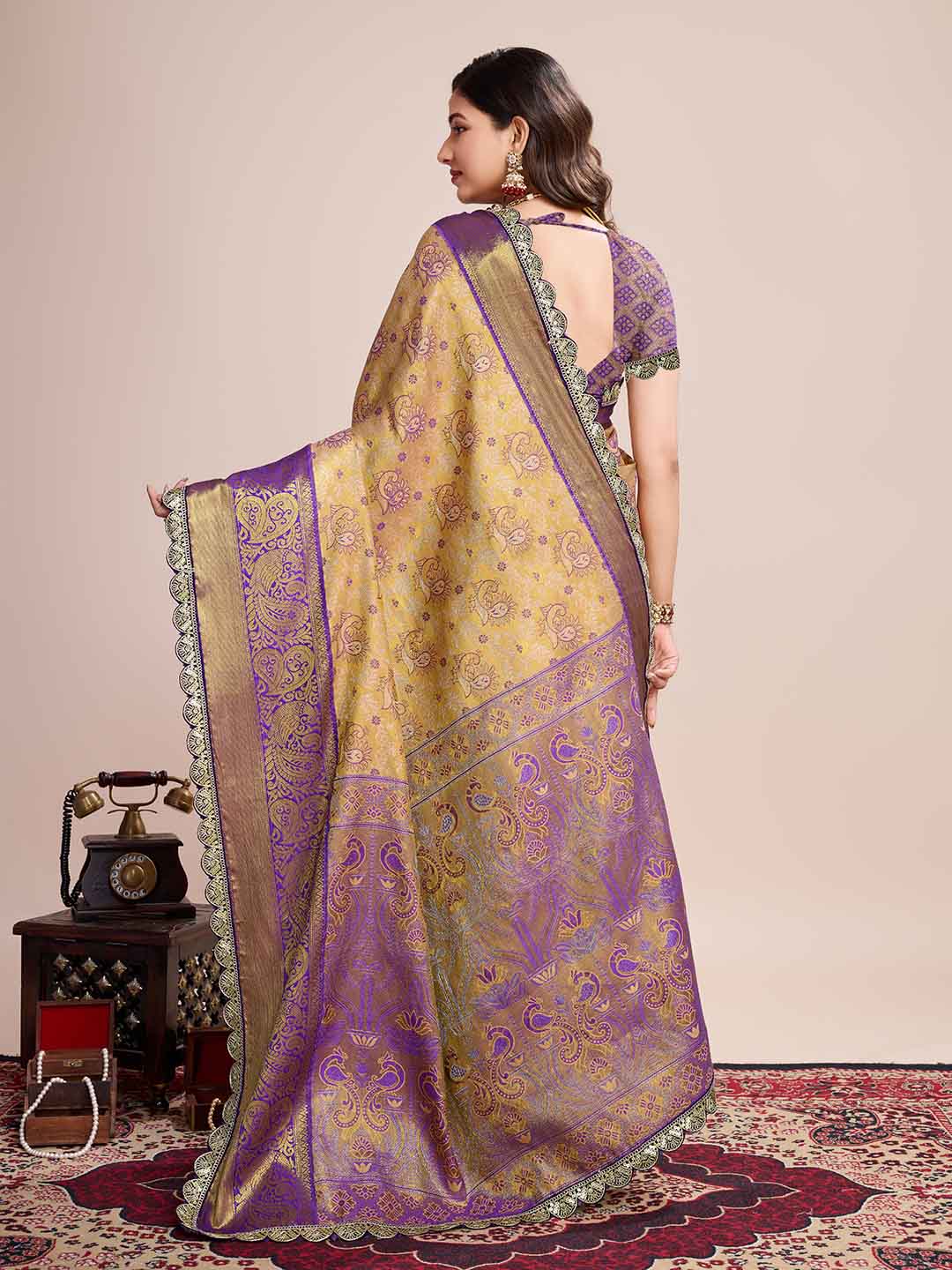 Urban Pallu Woven Design Silk Blend Party Saree