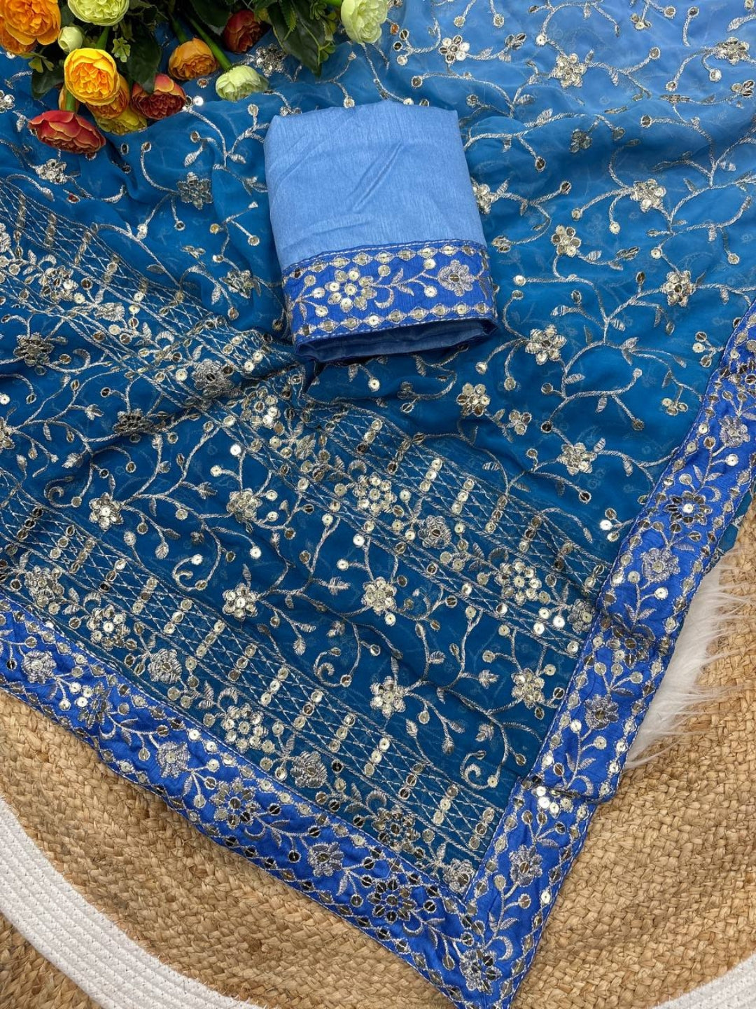 Urban Pallu Dyed Tissue Festive Saree