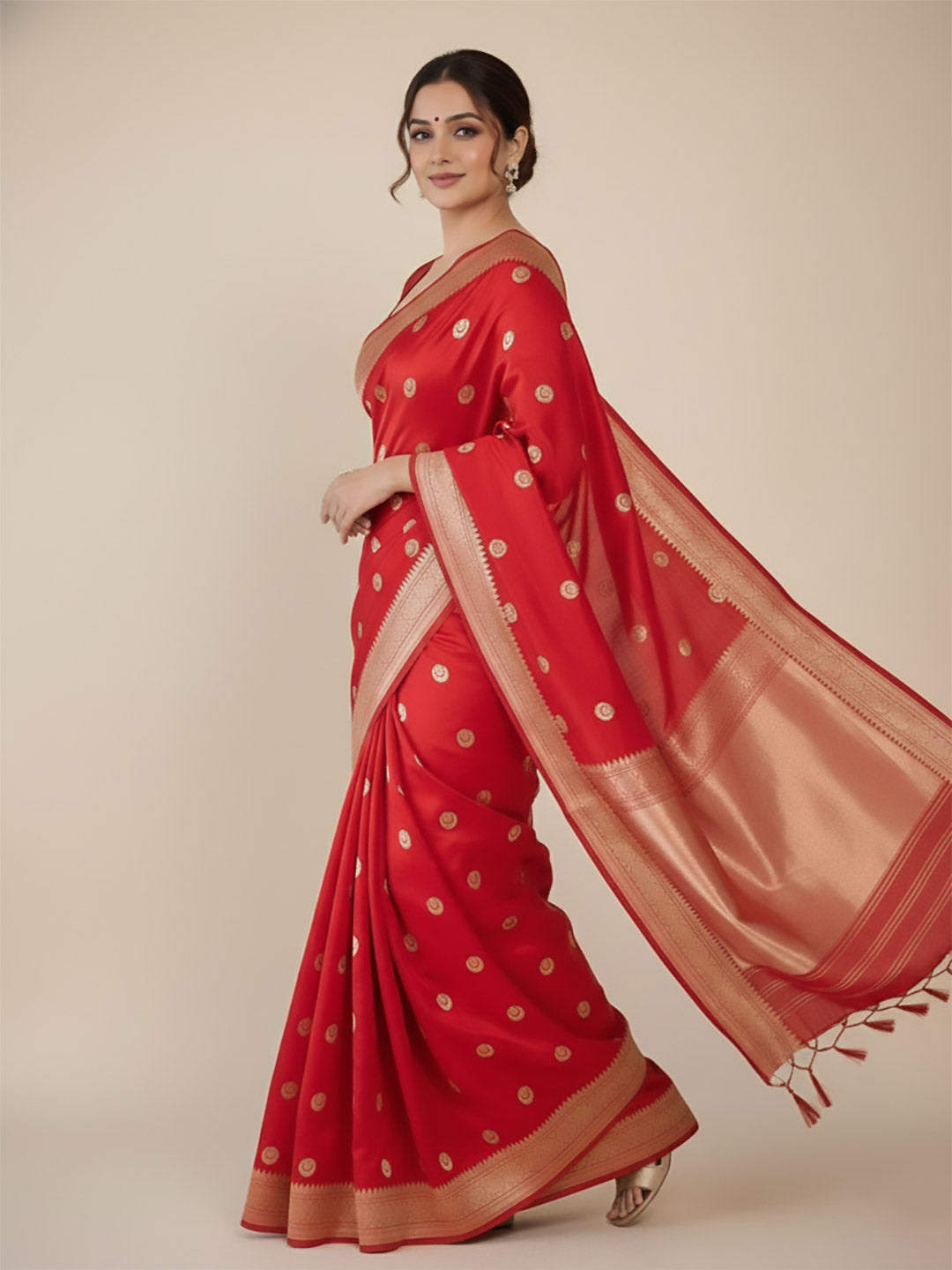 Urban Pallu Woven Design Silk Blend Work Saree
