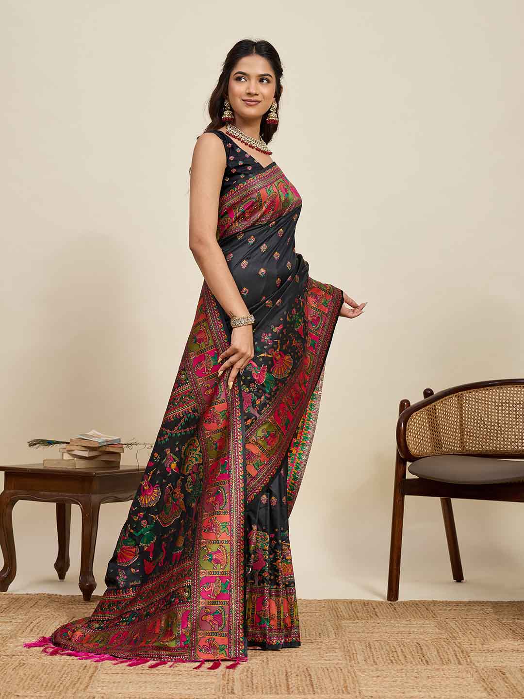 Urban Pallu Woven Design Silk Blend Party Saree