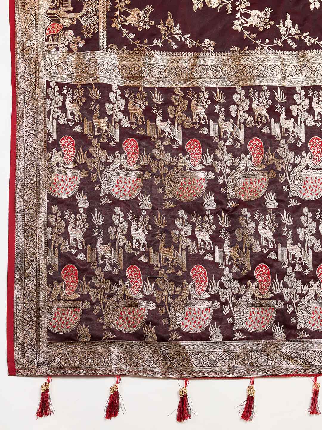 Urban Pallu Woven Design Silk Blend Party Saree