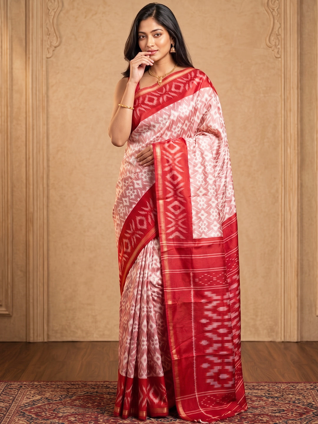 Urban Pallu Printed Silk Blend Festive Saree