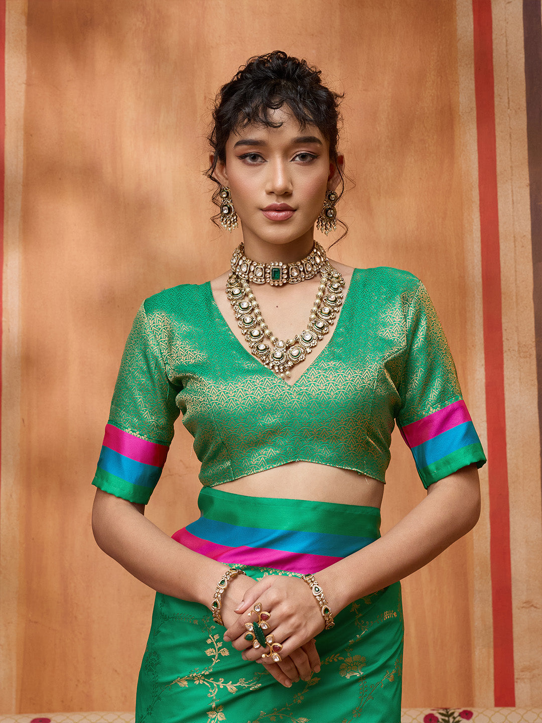 Urban Pallu Printed Silk Cotton Fusion Saree